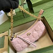 GUCCI GG MATELASSÉ HANDBAG LIGHT PINK-25x 15x 8cm - 2