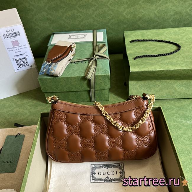 GUCCI GG MATELASSÉ HANDBAG BROWN-25x 15x 8cm - 1