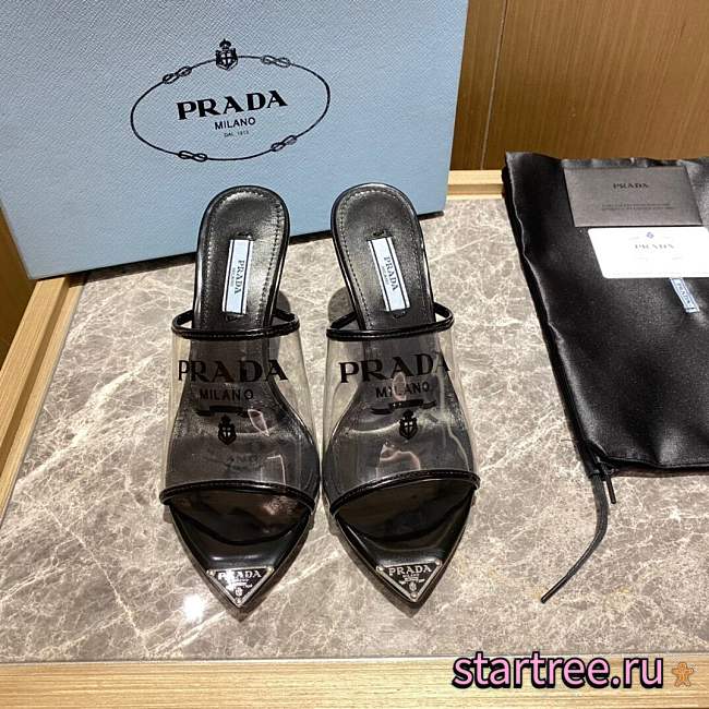 Prada Logo-print Plexiglas High-heels - 1