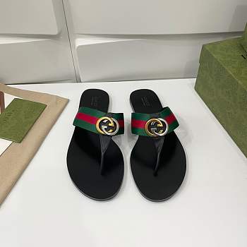 GUCCI GG THONG WEB SANDAL