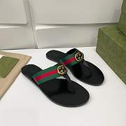 GUCCI GG THONG WEB SANDAL - 5