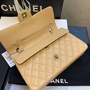 CHANEL Classic Double Flap Medium Shoulder Bag apricot Caviar - 3