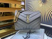 YSL SAINT LAURENT Loulou Small quilted leather shoulder bag Grey  - 1