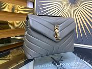 YSL SAINT LAURENT Loulou Small quilted leather shoulder bag Grey  - 4