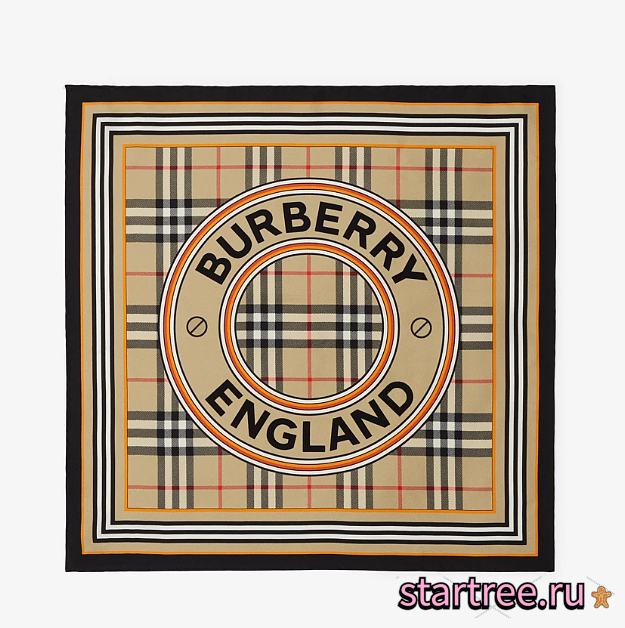 Burberry Montage Print Silk Small Square Scarf - 1