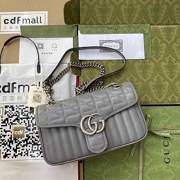 Gucci Marmont Handbag Gray 26cm