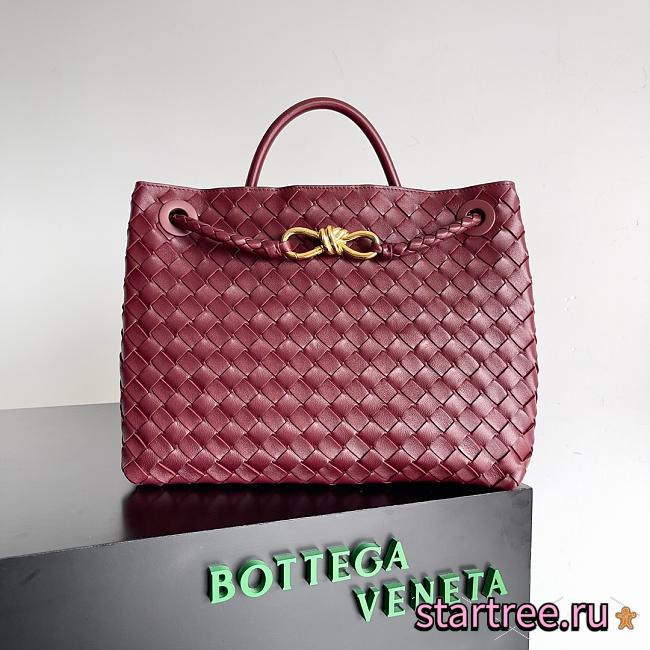 Bottega Veneta Medium Andiamo Burgundy - 32x25x11cm - 1