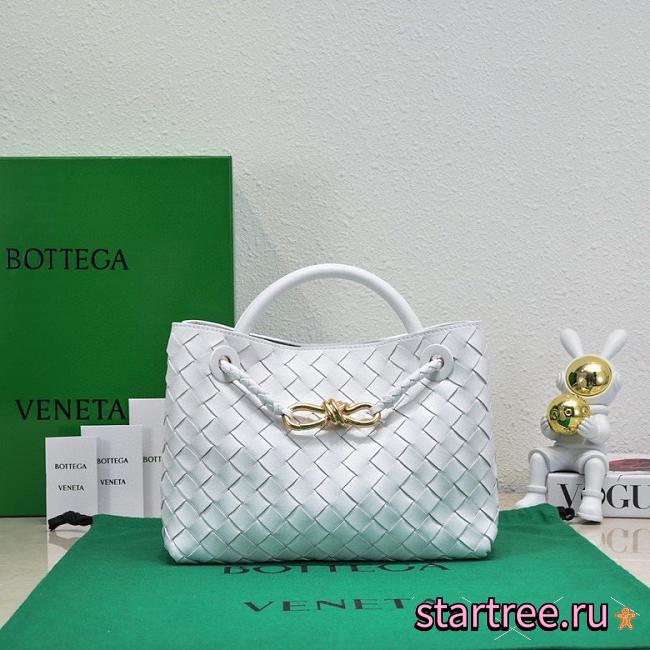 Bottega Veneta Andiamo Medium white leather tote bag - 19*25*10.5cm - 1