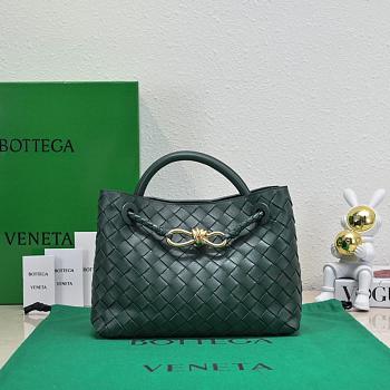 Bottega Veneta Andiamo Medium dark green leather tote bag - 19*25*10.5cm