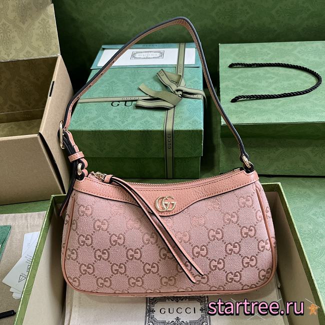 GUCCI OPHIDIA GG SMALL HANDBAG PINK-25*15*6.5CM - 1