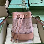 GUCCI OPHIDIA GG MINI BUCKET BAG PINK-15.5x 19x 9cm - 1