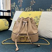 VALENTINO GARAVANI Nappa VLogo Bucket Bag-20x17x8.5cm - 4