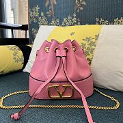 VALENTINO GARAVANI Nappa VLogo Bucket Bag-20x17x8.5cm - 3