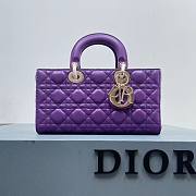 Dior Lady D-Joy Bag Purple-26*6*14cm - 1
