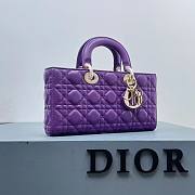 Dior Lady D-Joy Bag Purple-26*6*14cm - 4