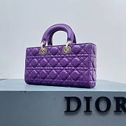 Dior Lady D-Joy Bag Purple-26*6*14cm - 3