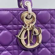 Dior Lady D-Joy Bag Purple-26*6*14cm - 2