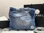 CHANEL 22 Denim Quilted Bag-37*35*7cm - 1