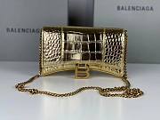 BALENCIAGA Hourglass Mini Crocodile-effect Leather Bag - 1