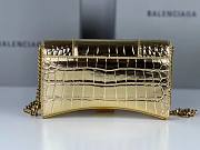 BALENCIAGA Hourglass Mini Crocodile-effect Leather Bag - 5