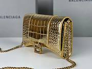 BALENCIAGA Hourglass Mini Crocodile-effect Leather Bag - 3