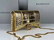 BALENCIAGA Hourglass Mini Crocodile-effect Leather Bag - 2