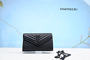 YSL Envelope Bag Carviar In Black-22cm - 1