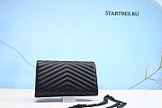 YSL Envelope Bag Carviar In Black-22cm - 2