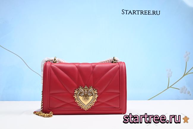 Dolce&Gabbana Large Devotion Bag in Red 26cm - 1