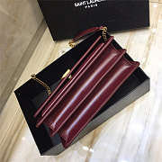 YSL Sunset Leather Crossbody Red Bag with Gold Hardware 22cm - 2