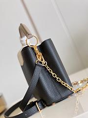 Louis Vuitton Galet Taurillon Leather and Python Capucines BB Bag Black-27cm - 6