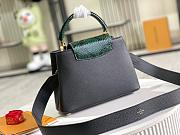 Louis Vuitton Capucines BB with Green Python Handle - 3