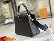 Louis Vuitton Capucines PM with Green Python Handle - 5