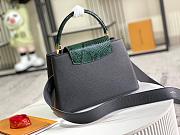 Louis Vuitton Capucines PM with Green Python Handle - 3