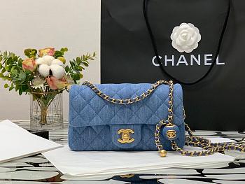 Chanel Denim Flap Bag - 20x13x7cm