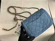 Chanel Denim Flap Bag - 18x13x7cm - 2