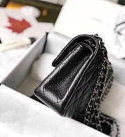 Chanel Double Flap Bag Caviar Black with Silver Hardware 23cm - 5