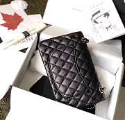 Chanel Double Flap Bag Caviar Black with Silver Hardware 23cm - 4