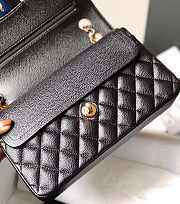 Chanel Double Flap Bag Caviar Black with Gold Hardware 23cm - 2