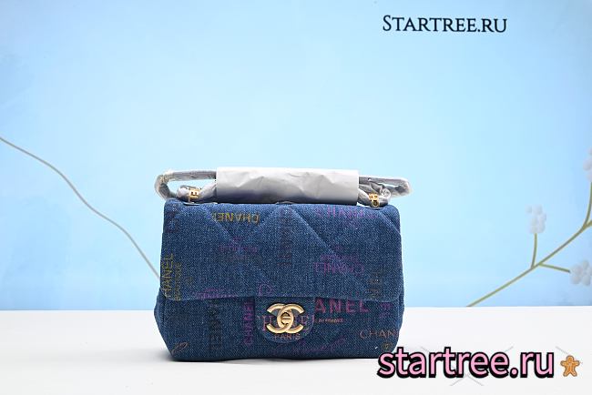 Chanel 2022cc Denim leather-23*14*8cm - 1