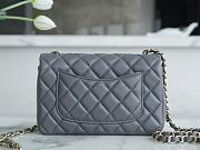 Chanel Flap Bag Lambskin Gray with Silver Hardware 20CM - 2