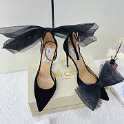 JIMMY CHOO HEELS Black with Bowknot - 1