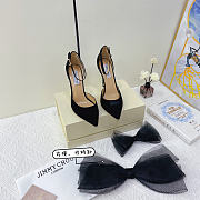 JIMMY CHOO HEELS Black with Bowknot - 5