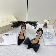 JIMMY CHOO HEELS Black with Bowknot - 4