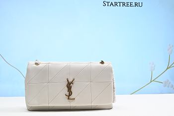 YSL MEDIUM JAMIE SHOULDER BAG IN WHITE