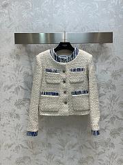 Chanel Tweed White Jacket  - 1