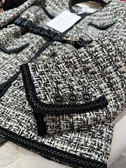 Chanel Tweed Black Long Jacket With belt - 2