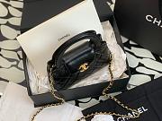 CHANEL MINI SHOPPING BAG Shiny Aged Calfskin & Gold-Tone Metal Black - 5