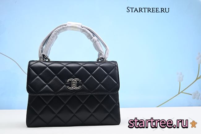 Chanel Flap Bag with Top Handle Lambskin - 1