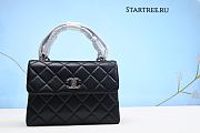 Chanel Flap Bag with Top Handle Lambskin - 1